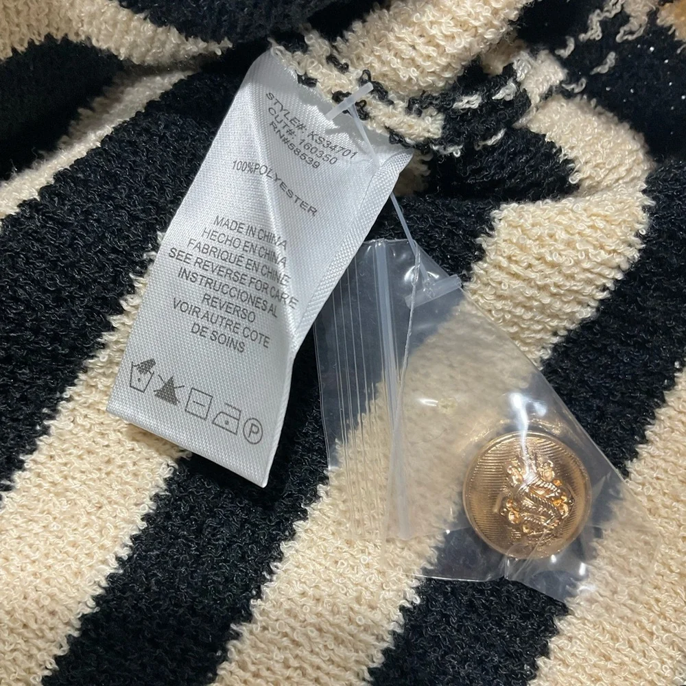 ✨ KUT from the Kloth Black & Beige Stripe Cardigan – XL ✨